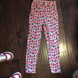 🍓Strawberry Fields Denim Jeans Dolls Kill Rare🍓